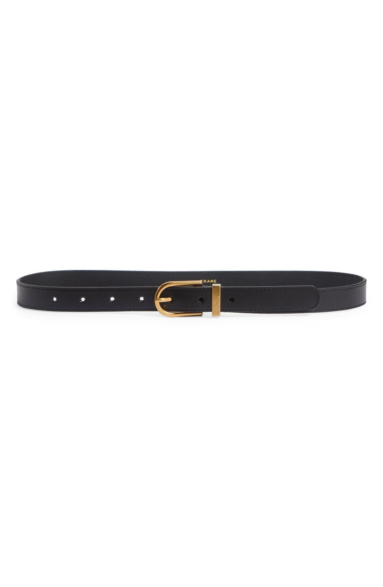 FRAME Simple Art Deco Leather Belt, Main, color,