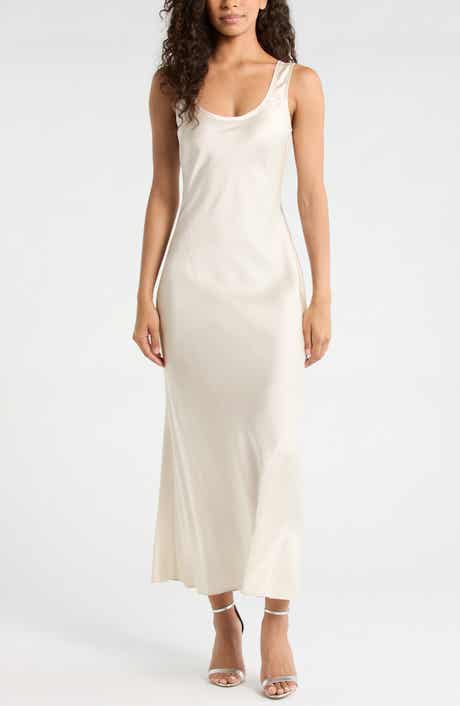 Coco Bias Cut Satin Tank Dress