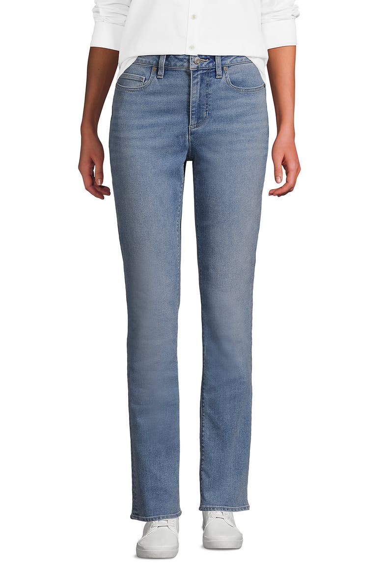 Recover Mid Rise Straight Leg Blue Jeans, Alternate, color, Lake Blue Wash