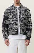 Les Deux Paisley Cotton Twill Shirt Jacket