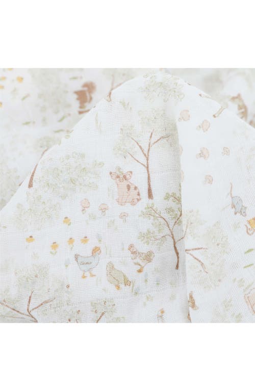 Little Unicorn Cotton Muslin Swaddle Blanket In Multi