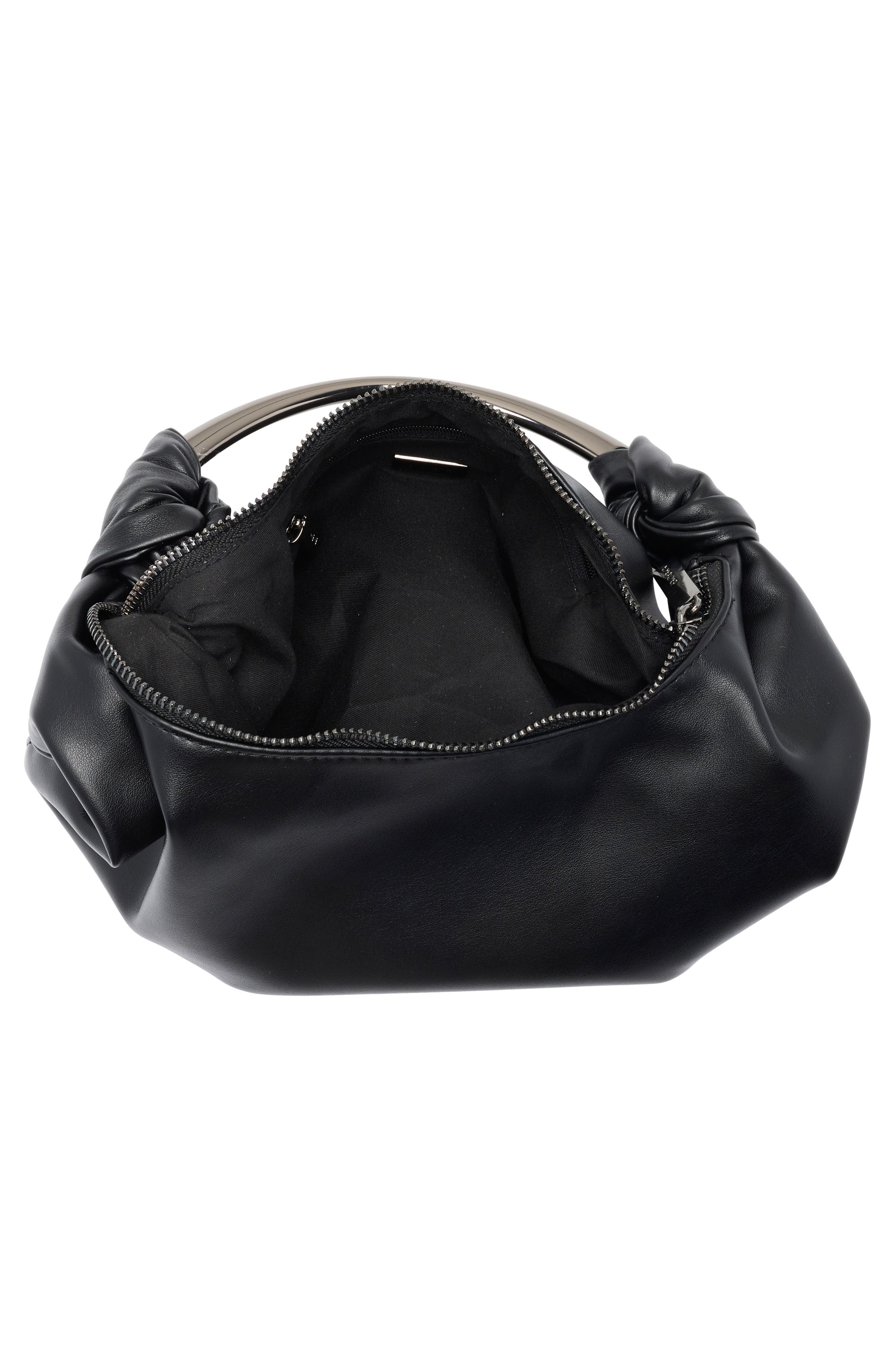 BCBG Knotted Top Handle Bag, Alternate, color, Black
