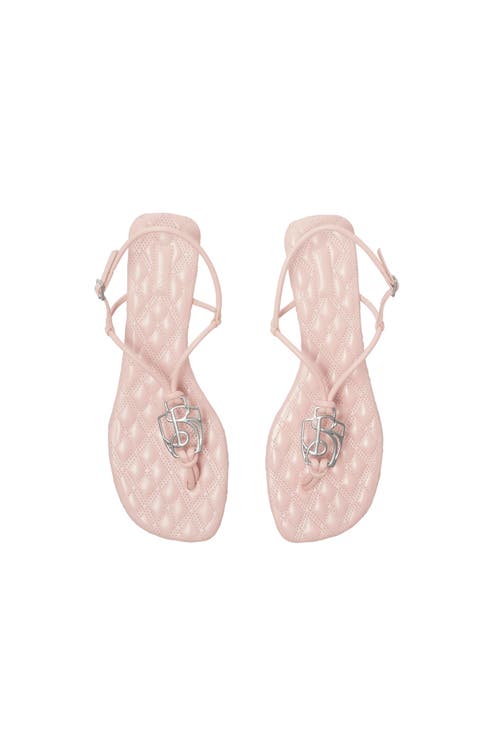 Burberry Leather Ronda Low Sandals In Gloss
