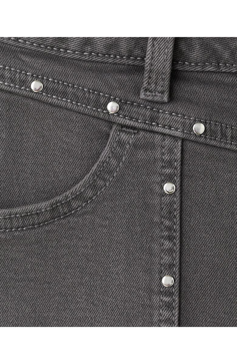 MANGO TEEN Low Rise Stud Denim Shorts, Alternate, color, 