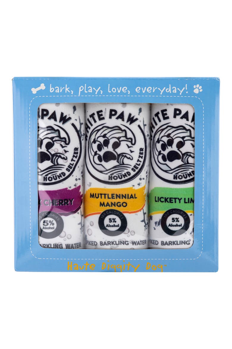 White Paw 3-Piece Variety Pack Plush Dog Toy Set, Alternate, color, MULTI