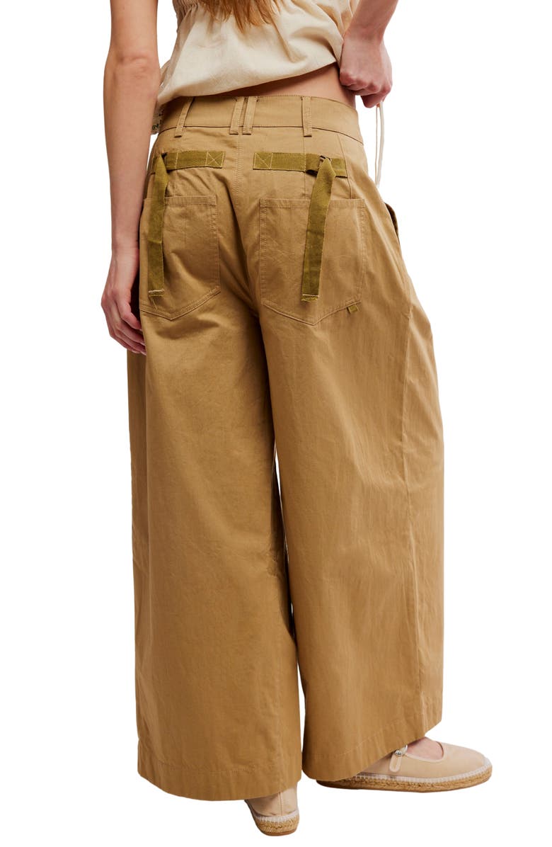 Free People Silverlake Wide Leg Chino Pants, Alternate, color, Dill Seed