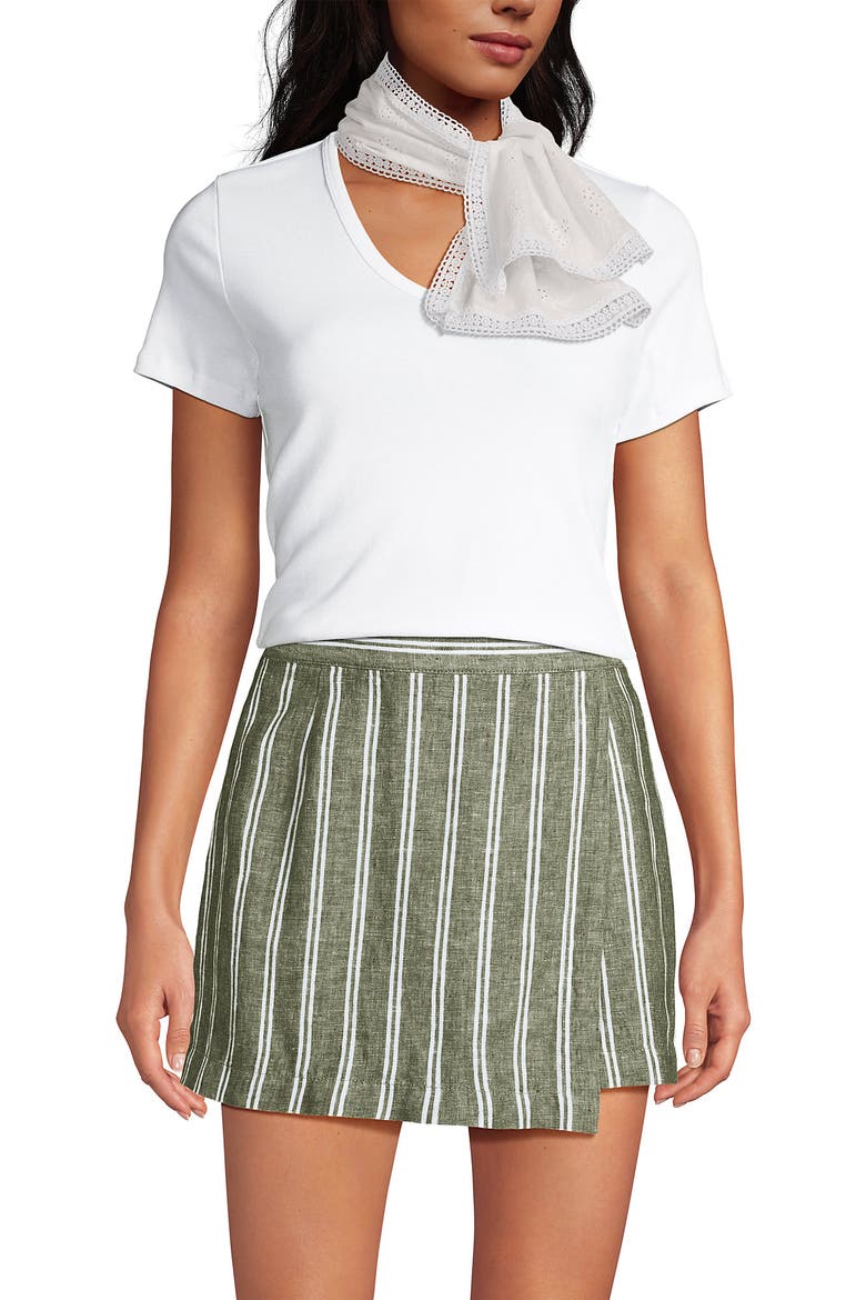 Printed Square Scarf, Main, color, White Eyelet