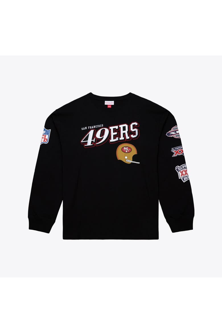Men's Mitchell & Ness  Black San Francisco 49ers Big & Tall Training Camp Long Sleeve T-Shirt, Main, color, Black