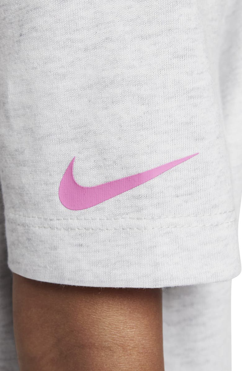 Nike Kids' Game Swoosh Match Boxy Graphic T-Shirt, Alternate, color, Birch Heather