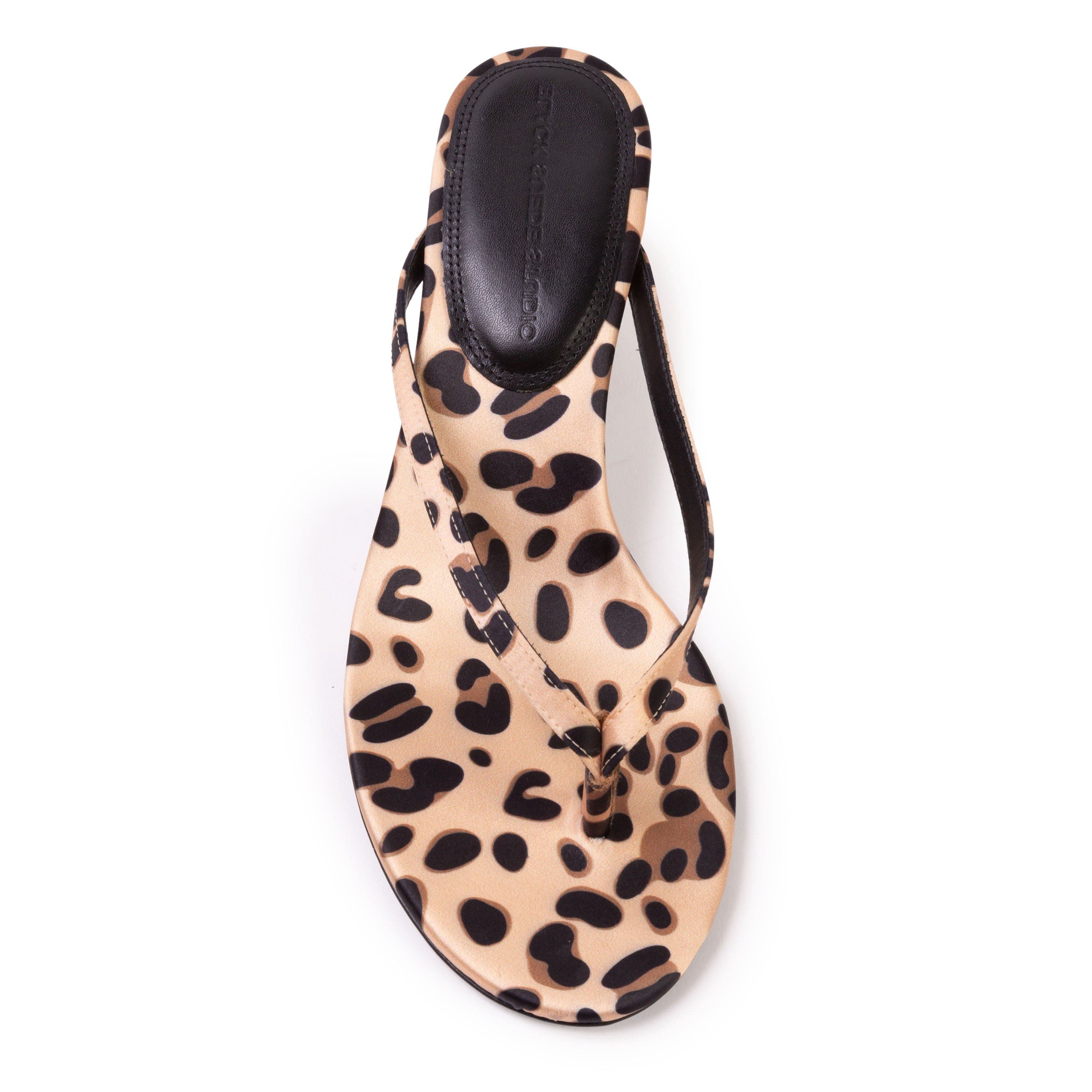 BLACK SUEDE STUDIO Tash 50 Satin Mule, Alternate, color, Cheetah Satin