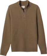 Gobi Cashmere Men's Cashmere Waffle Knit Half-Zip Sweater