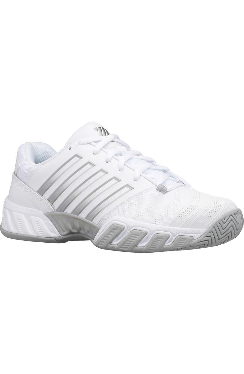 K-Swiss Bigshot Light 4 Tennis Shoe, Main, color, White/ High-Rise/ Silver
