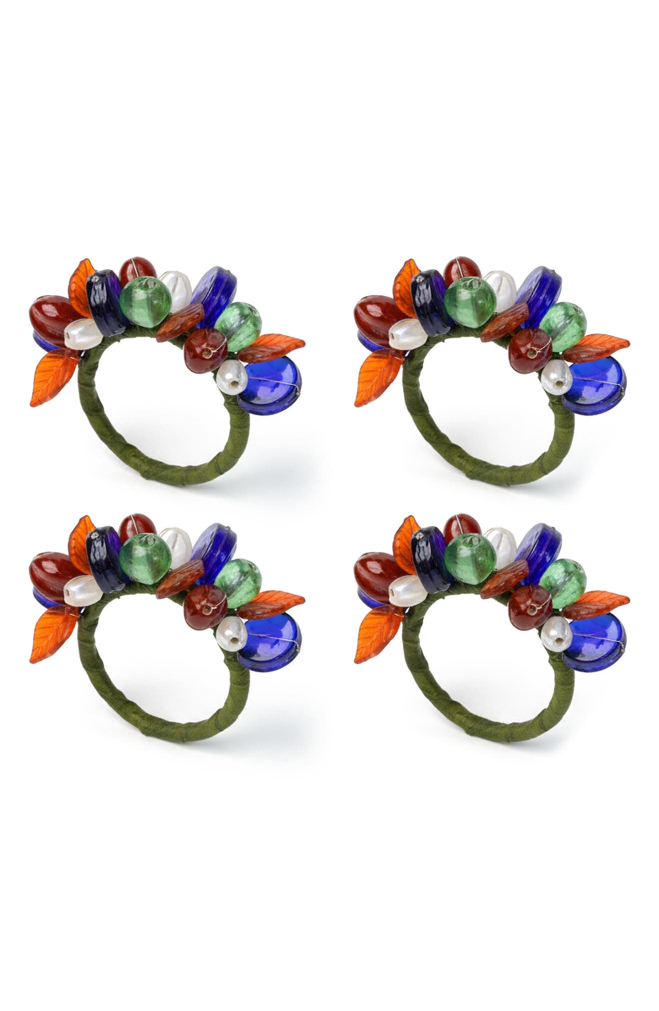 Tiramisu Forest Cluster Set of 4 Napkin Rings