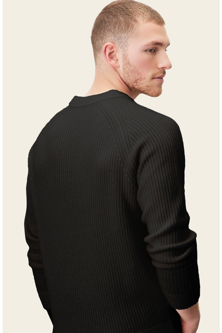 Aidan Chunky Cashmere Crewneck Sweater, Alternate, color, Black