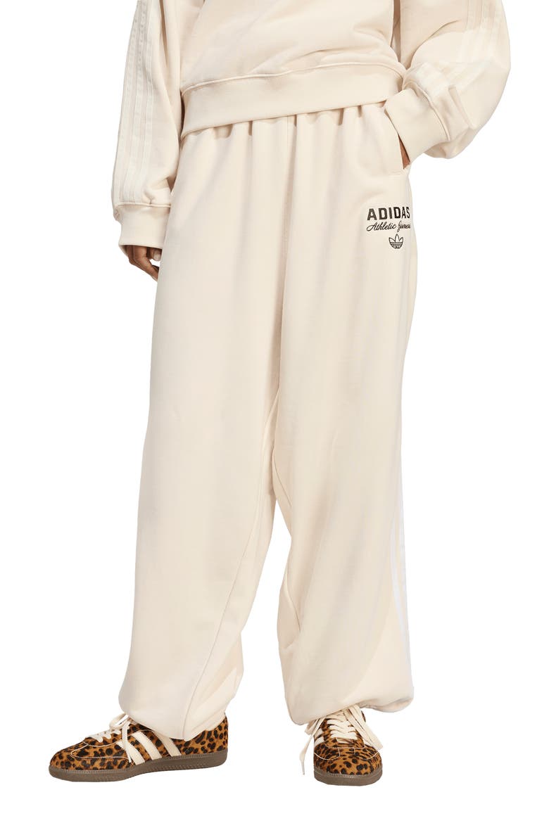 Athl Dept French Terry Graphic Sweatpants, Main, color, WONDER WHITE
