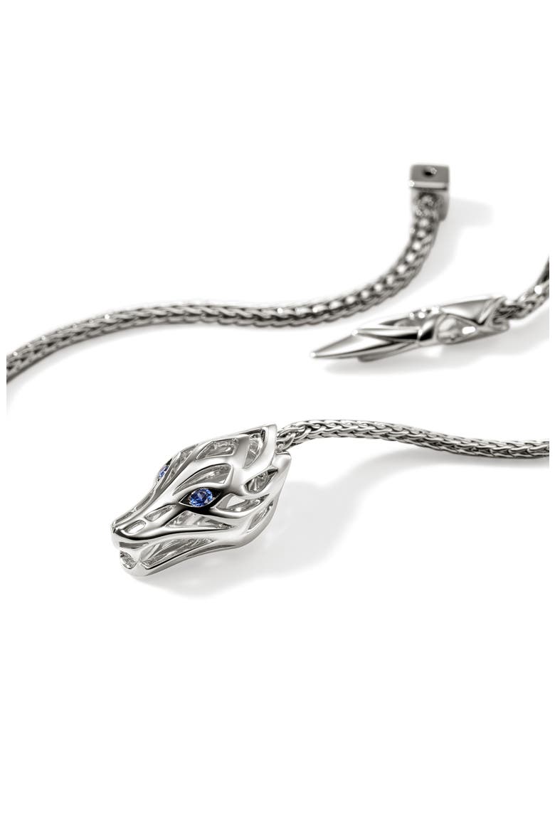 Naga Drop Earrings, Alternate, color, SILVER