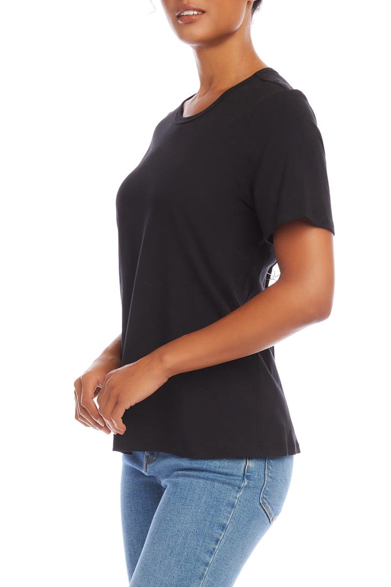 Stretch Cotton T-Shirt, Alternate, color, BLACK