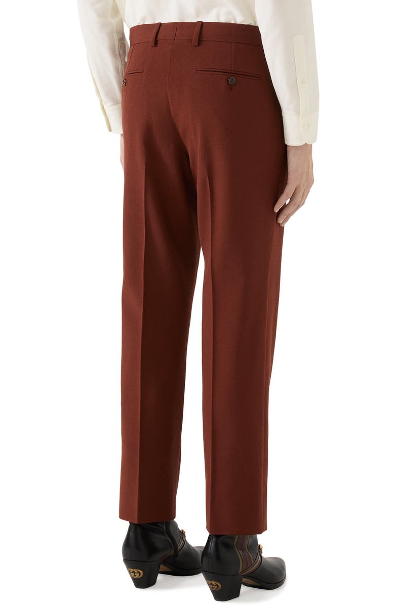 Gucci Eterotopia Label Wool Blend Canvas Pants, Alternate, color, 