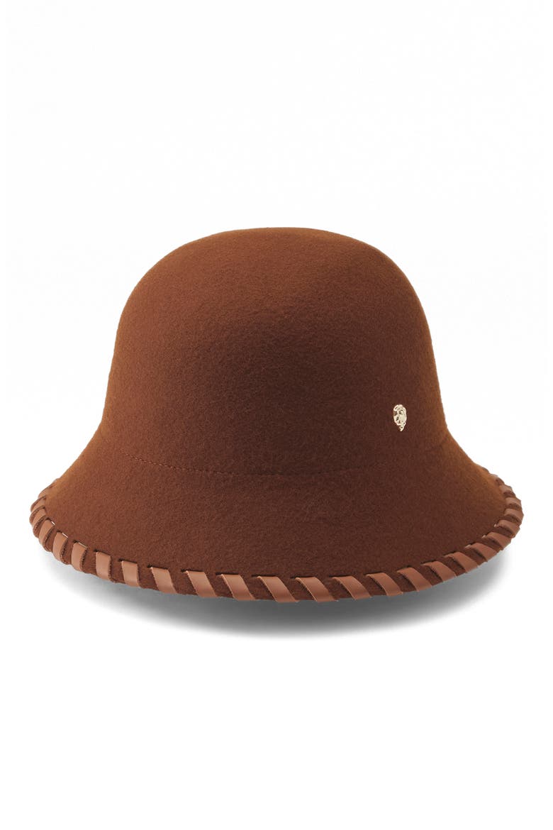 Liana Merino Wool Bucket Hat, Main, color, DEEP CUOIO