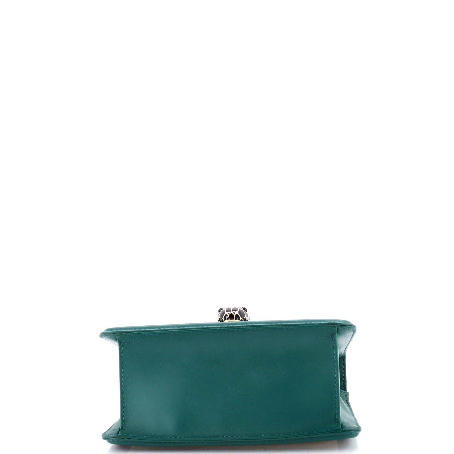 Serpenti Forever Top Handle Bag Quilted Leather Small, Alternate, color, Green