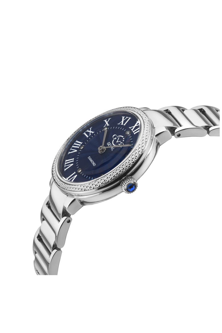 Rome Brillante Diamond Bracelet Watch, 36mm, Alternate, color, SILVER