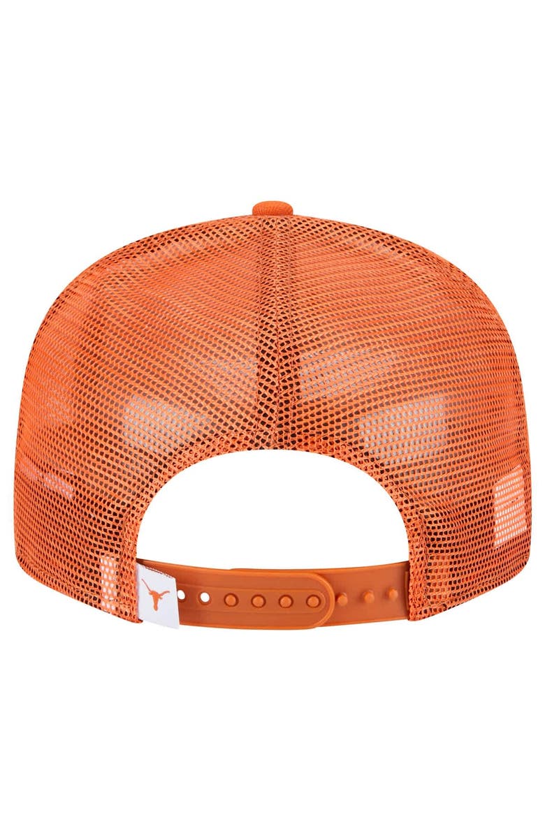 New Era Men's New Era Texas Orange Texas Longhorns 9FIFTY Trucker Snapback Hat, Alternate, color, Burnt Orange