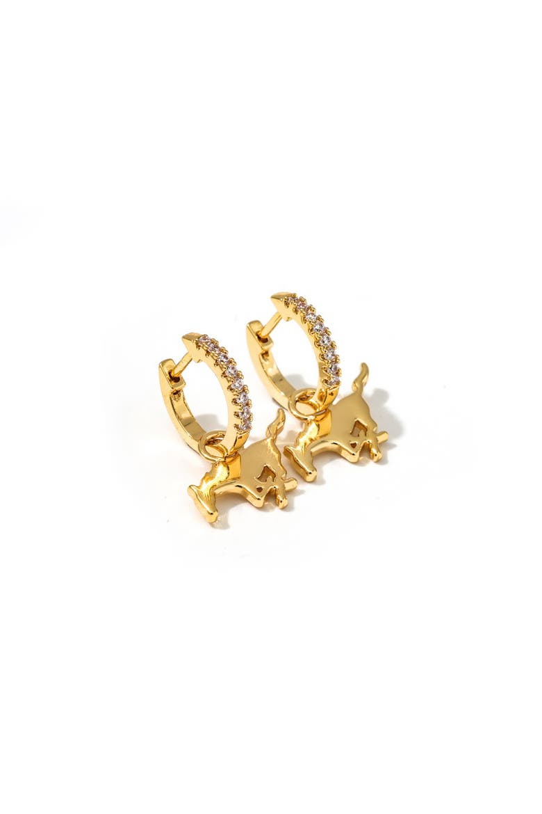 Southern Methodist University Pennant Pair Earring Set, Alternate, color, Yellow Gold
