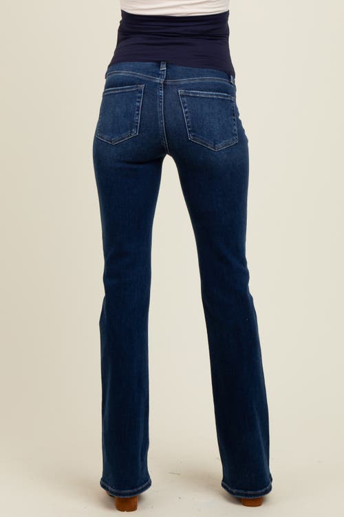 Pinkblush Classic Bootcut Maternity Jeans In Blue