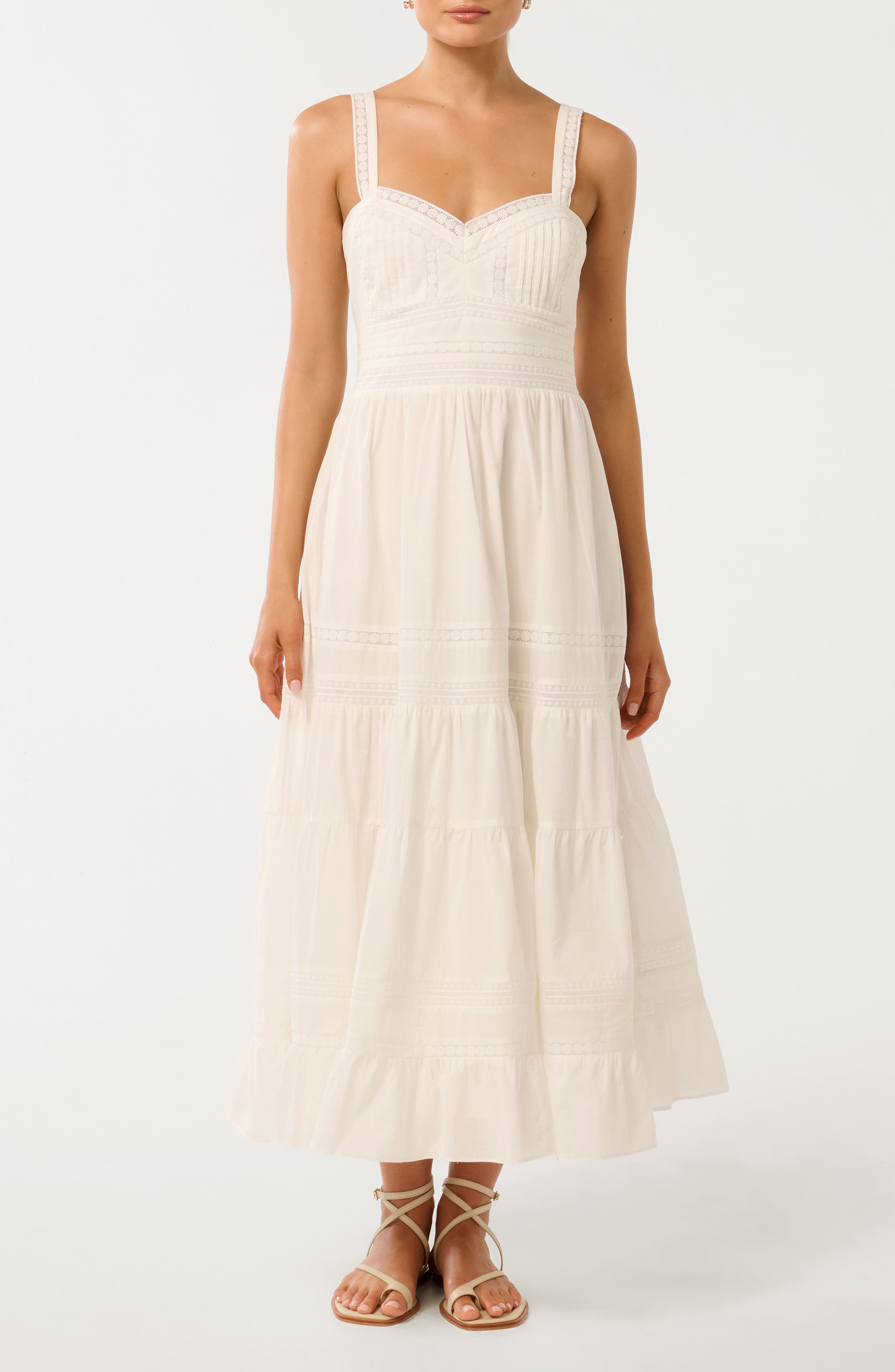 Ever New Brianna Lace Trim Cotton Sundress