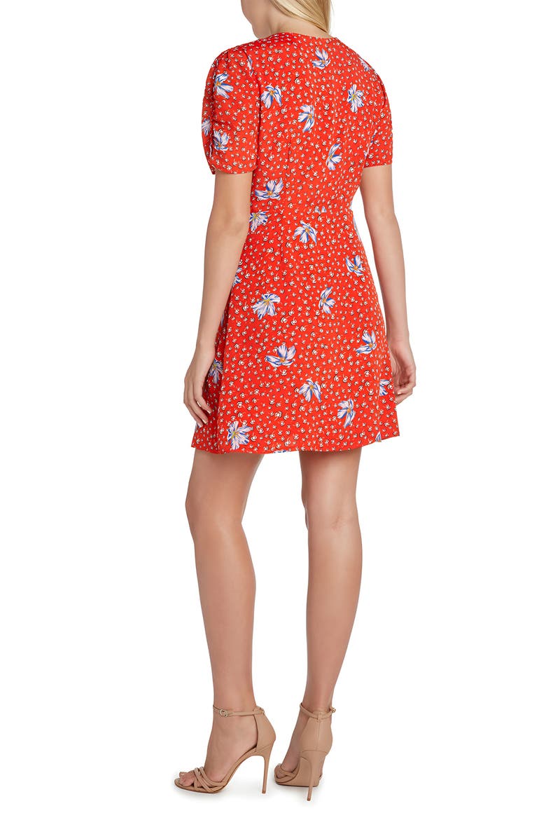 Susanna Faux Wrap Dress, Alternate, color, LIPSTICK