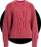 Free People Frankie Cable Cotton Sweater