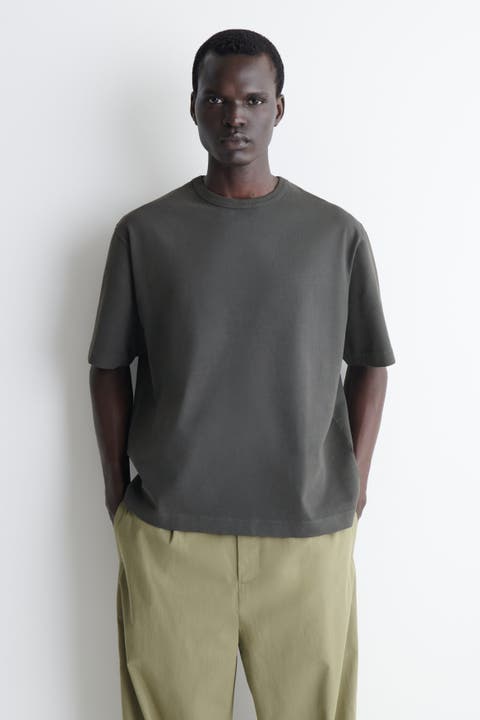 Relaxed Garment-washed Cotton T-shirt