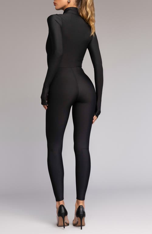Heroine Sport Zip-up Performance Jumpsuit In Black