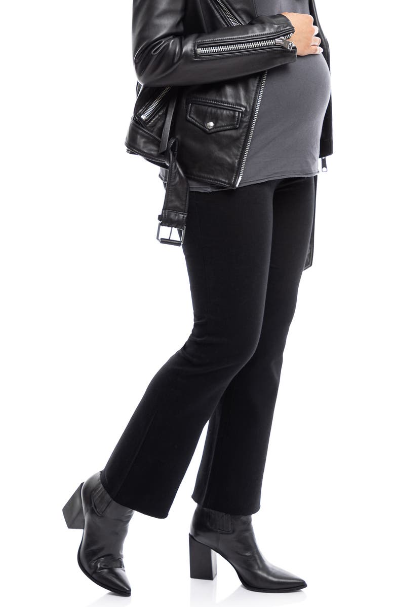 1822 Denim ReDenim Over the Bump Raw Hem Demi Bootcut Maternity Jeans, Alternate, color, 