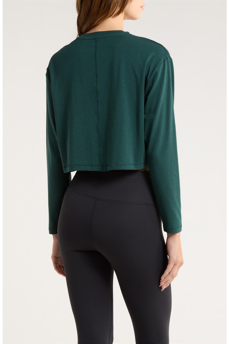 Supernatural Long Sleeve Crop T-Shirt, Alternate, color, MERIDIAN