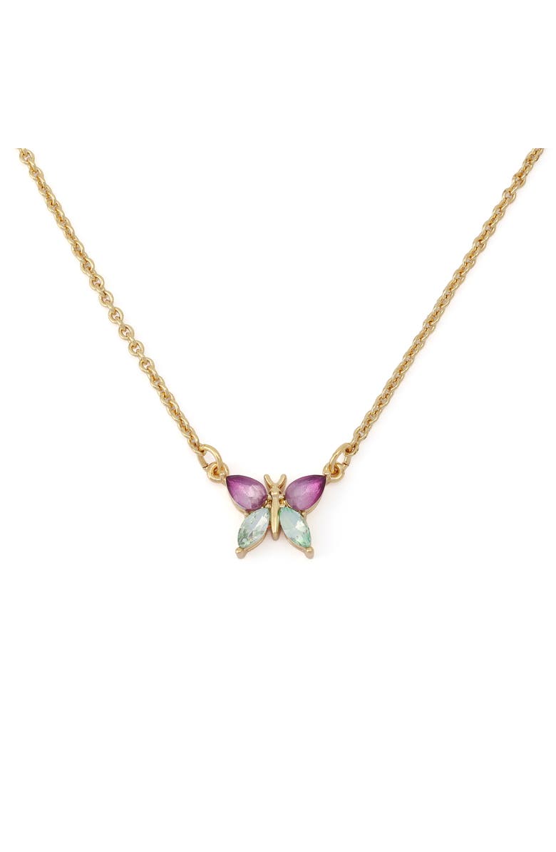 Kurt Geiger London Butterfly Pendant Necklace, Alternate, color, Pink