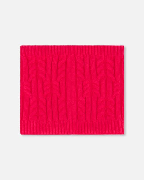 Deux Par Deux Lined Winter Neckwarmer In Red