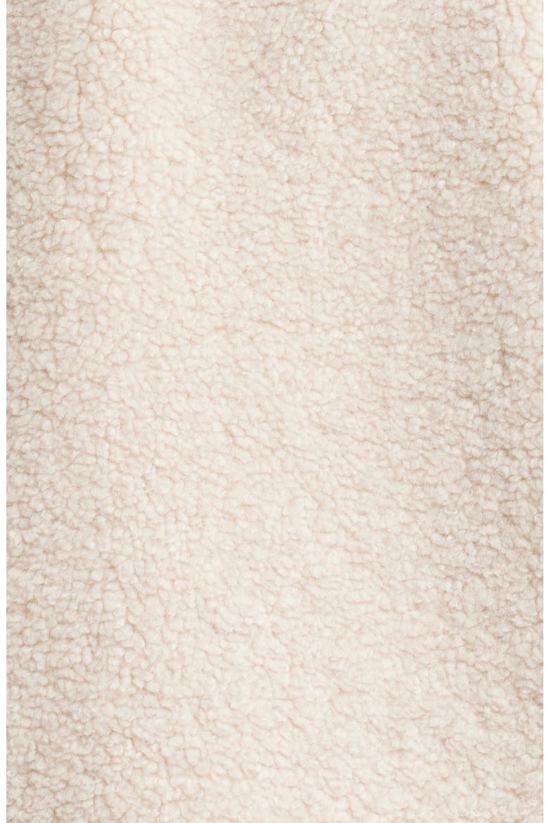 Faux Shearling Zip Front Jacket, Alternate, color, CREAM