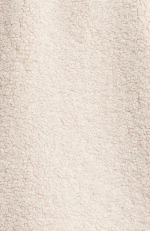 Bcbg Faux Shearling Zip Front Jacket In White