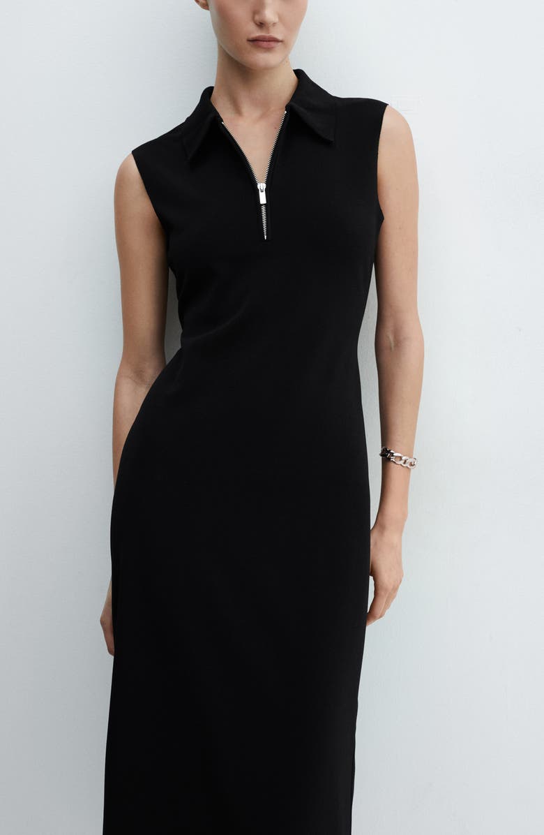 MANGO Mazip Collared Sheath Dress, Alternate, color, 