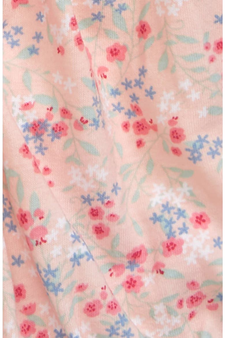 Smocked Top, Bubble Shorts & Ruffle Bonnet Set, Alternate, color, PINK CLOUD MINI FLORAL