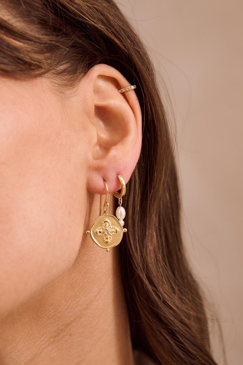 Sahara Small Earrings, Alternate, color, Yellow Gold