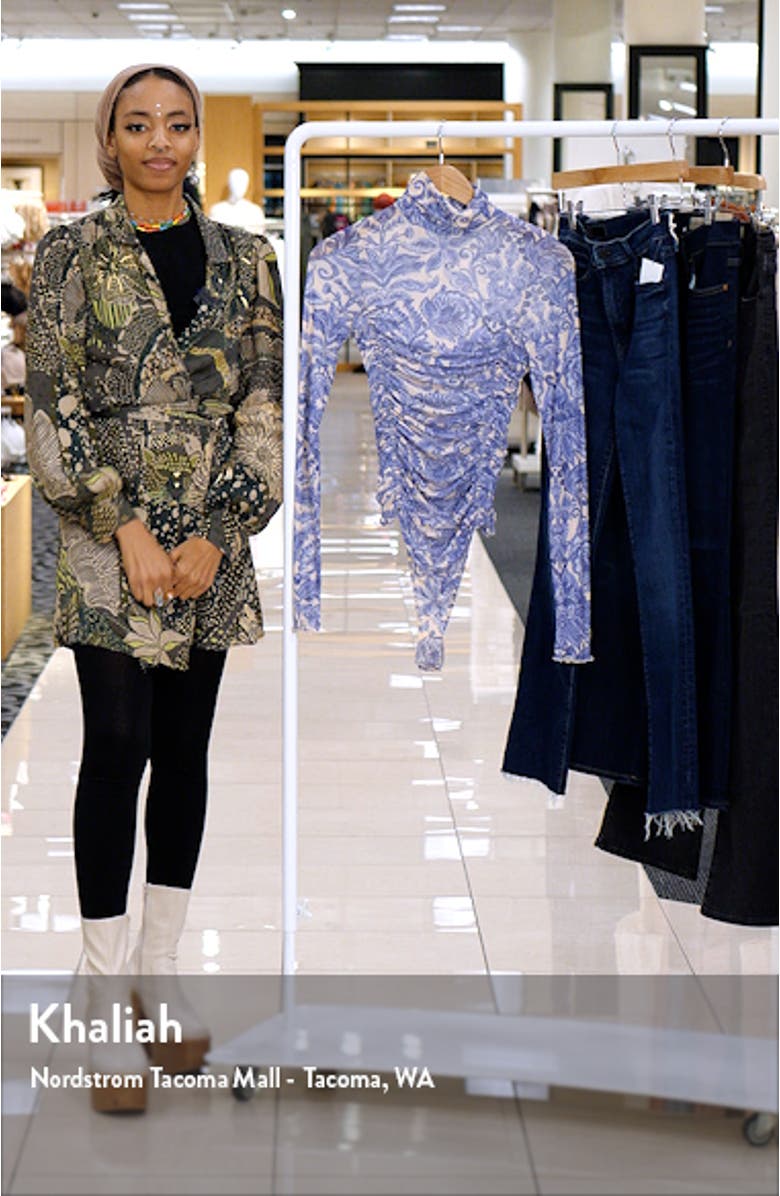 Under It All Ruched Mesh Turtleneck Bodysuit, sales video thumbnail