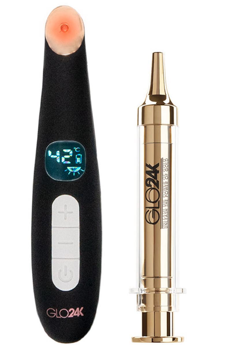 GLO24K UNLEASH THE POWER OF GOLD LED Eye Care Beauty Massager + 24k Express Facelift Cream., Main, color, Na