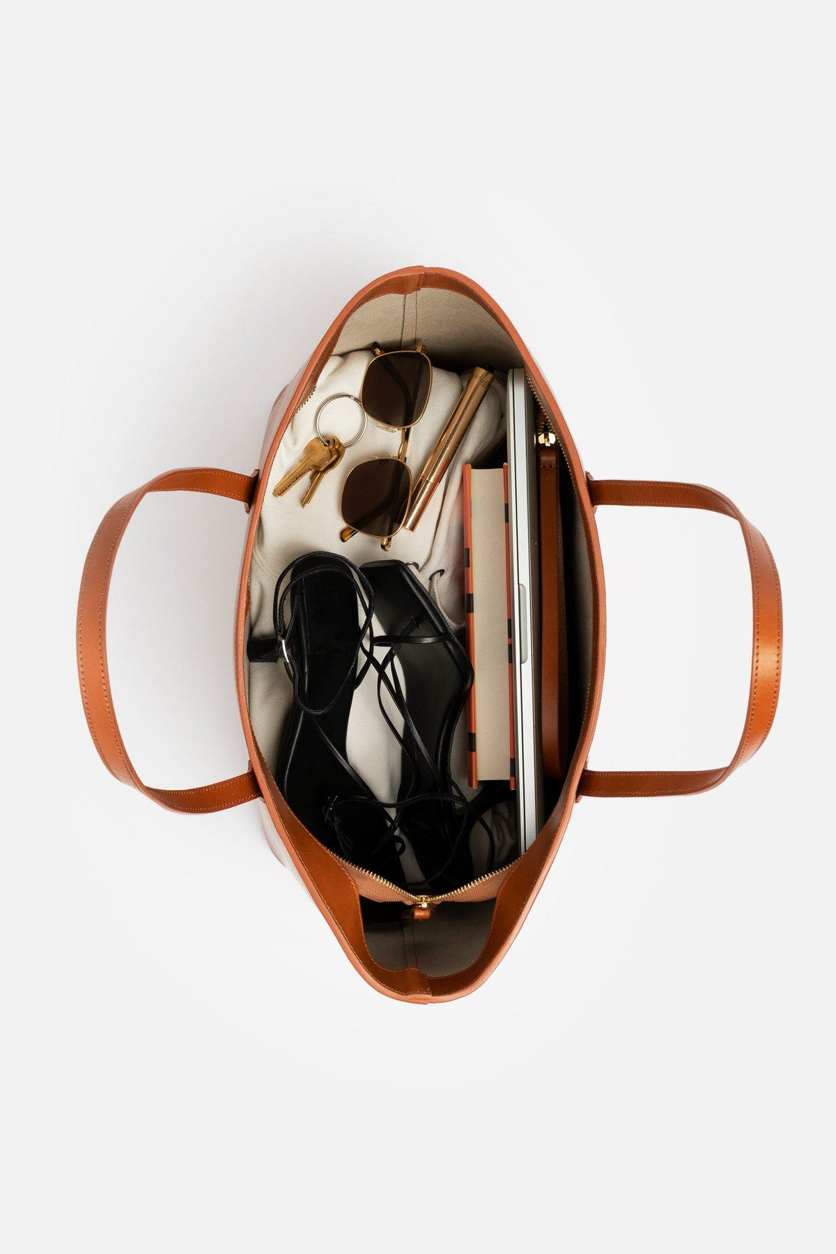 Silver &amp; Riley Manila All Purpose Large Carryall Leather Tote Bag, Alternate, color, Lilac