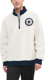 Tommy Hilfiger Men's Tommy Hilfiger White Dallas Cowboys Jordan Sherpa Quarter-Zip Jacket