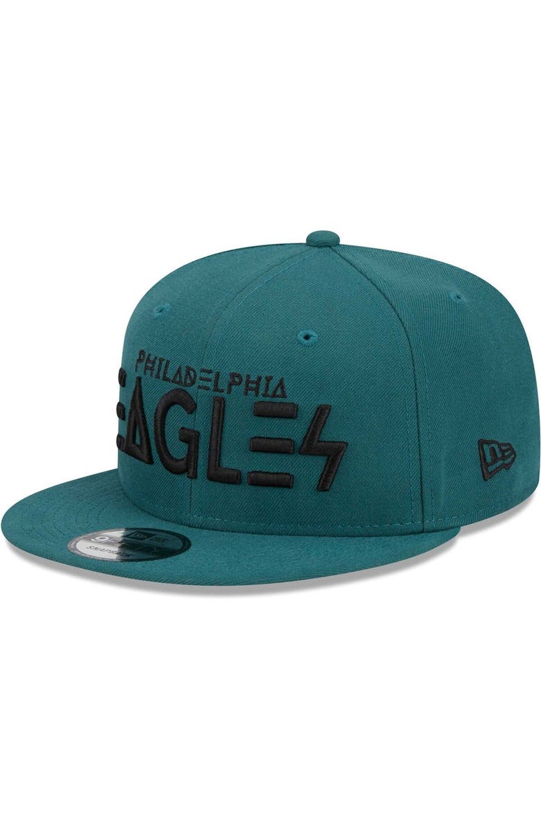 New Era Men's New Era Midnight Green Philadelphia Eagles Word 9FIFTY Snapback Hat, Alternate, color, 