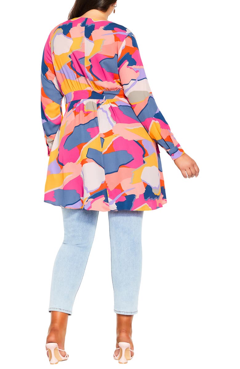 City Chic Gianna Print Wrap Top, Alternate, color,