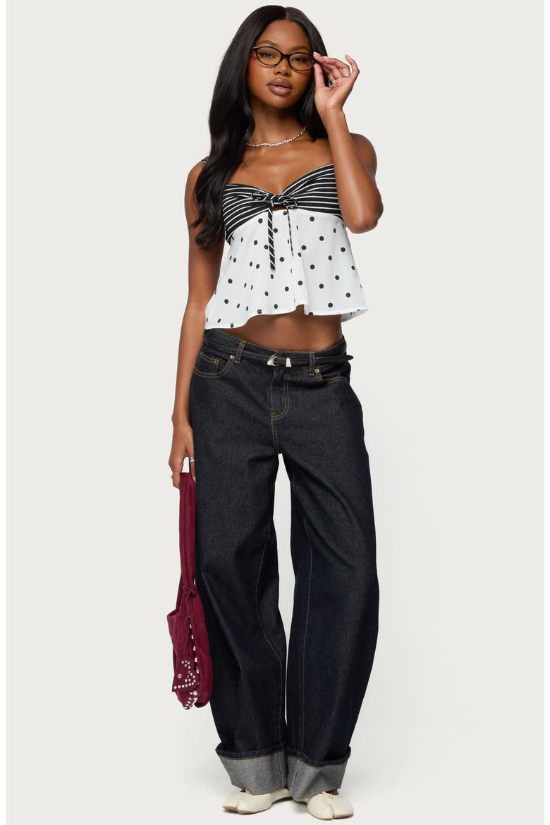 Tilly Mixed Print Top, Alternate, color, BLACK-AND-WHITE