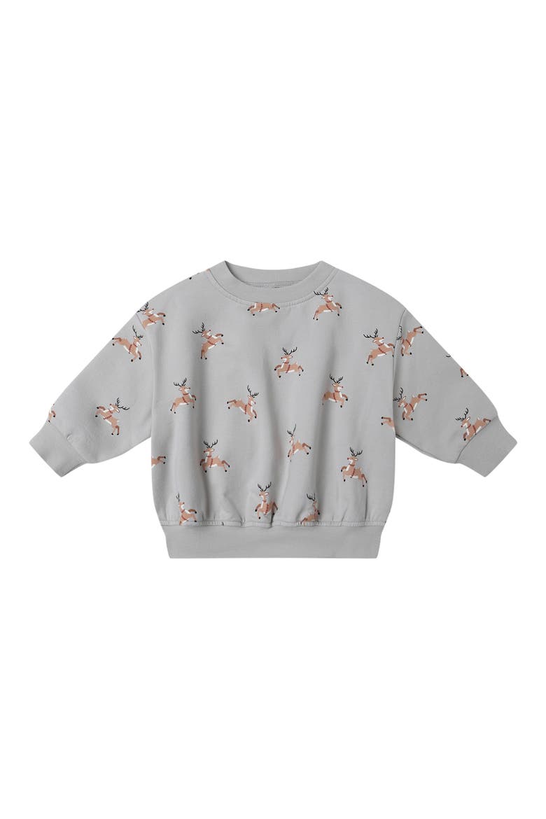 Kids' Relaxed Graphic Fleece Sweatshirt, Main, color, REINDEER